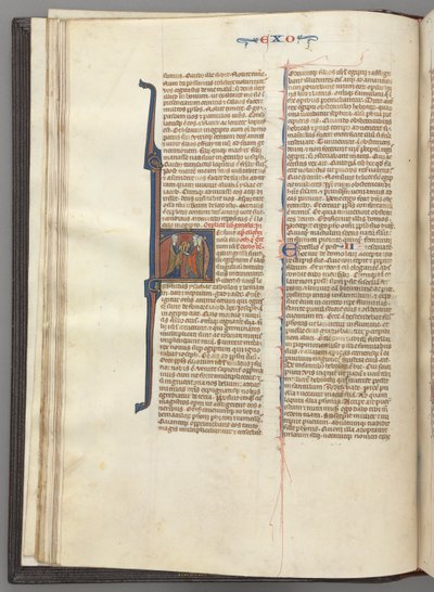 فول. 20v ، خروج ، تاريخ H الأولي ، موسى وأتباعه مع أقراص القانون ، ج. 127 بواسطة غير معروف