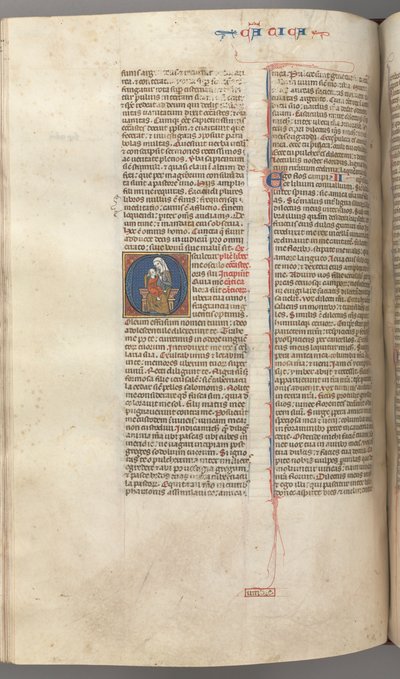 فول. 249v ، أغنية الأغاني ، التأريخ الأولي O ، the الطفل والطفل ، ج. 1275-1300. بواسطة غير معروف