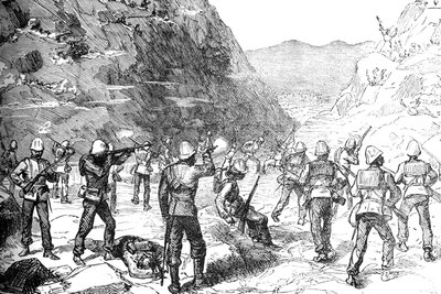 البحث عن حزب ال 67 للهجوم من قبل الأفغان ، 9 نوفمبر 1879 ، c1880 بواسطة غير معروف