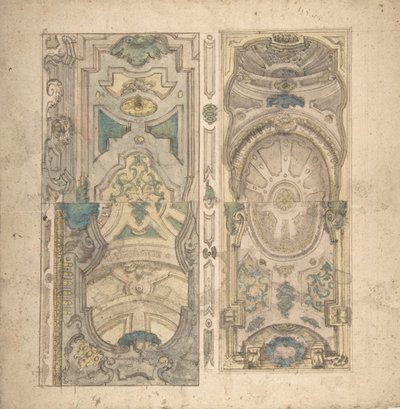 أربعة تصاميم بديلة لمخزن ، 1700-1780. بواسطة غير معروف