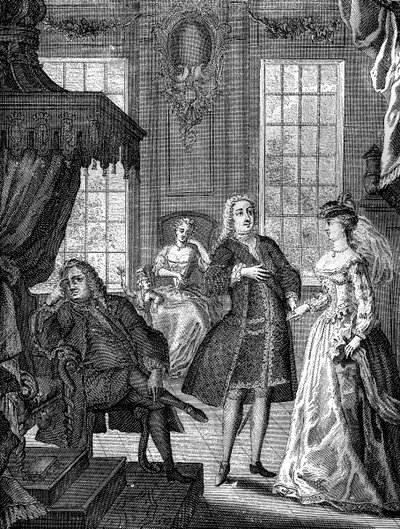 فريدريك أمير ويلز والأميرة أوغستا من ساكس-غوتا ، 1736 بواسطة غير معروف