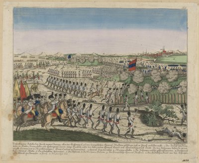القوات الفرنسية والروسية على تلة زيوريخبرغ في معركة زيورخ الأولى ، ج. 1810 بواسطة غير معروف