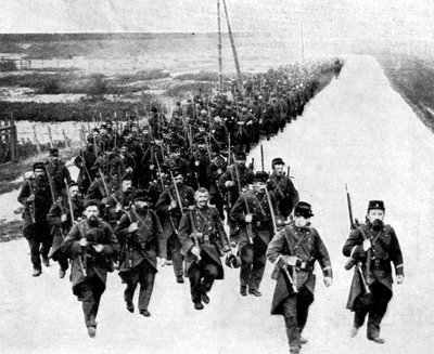 المشاة الفرنسية ، تعزيزات الحلفاء ، الحرب العالمية الأولى ، 1914 بواسطة غير معروف