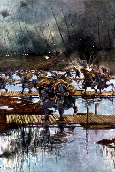 فيلق المشاة الفرنسي الأول لقناة Yser ، الحرب العالمية الأولى ، 4.45 صباحًا ، 31 يوليو 1917 بواسطة غير معروف