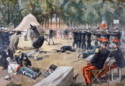 مناورات عسكرية فرنسية: عمال إسعافات أولية ، 1897 بواسطة غير معروف