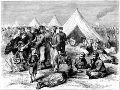 معسكر أسرى الحرب الفرنسي في Wahn ، بالقرب من كولونيا ، الحرب الفرنسية البروسية ، 1870 بواسطة غير معروف