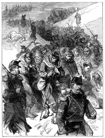 تراجع الفرنسي إلى سويسرا ، 30 يناير - 1 فبراير 1871 c1880 بواسطة غير معروف