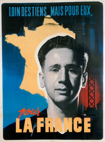ملصق العمل التطوعي الفرنسي ، c1942-1944 بواسطة غير معروف