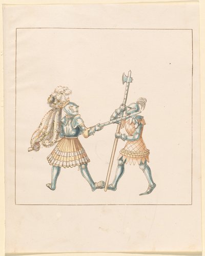 Freydal ، كتاب Jousts وبطولة الإمبراطور ماكسيميليان الأول: القتال ... لوحة 144 ، c515. بواسطة غير معروف