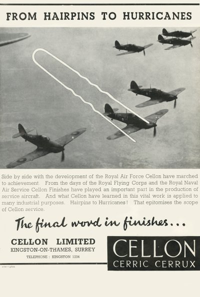 من دبابيس الشعر إلى الأعاصير - Cellon Limited ، 1941. بواسطة غير معروف