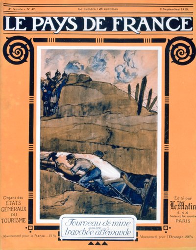 الغلاف الأمامي لـ Le Pays de France ، 9 سبتمبر 1915 بواسطة غير معروف