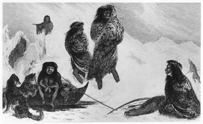 يذهب الفويجيون إلى التجارة مع Patagonians ، 1839 بواسطة غير معروف