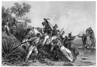 هاجم المتمردون البريطانيون الهاربون وعائلاتهم ، 1857 ، c1860 بواسطة غير معروف