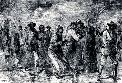 العبيد الهاربون الفارين من ماريلاند إلى ديلاوير عن طريق السكك الحديدية تحت الأرض ، 1850-1851 بواسطة غير معروف