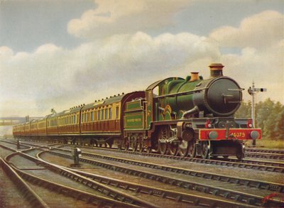 GWR Cornish Riviera Limited Express بأقصى سرعة ، - محرك Pendennis Castle. ، 1926 بواسطة غير معروف