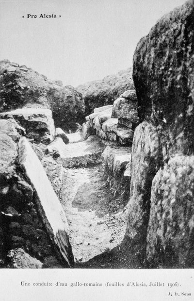 خط أنابيب جالو روماني ، حفريات أليسيا ، يوليو 1906 بواسطة غير معروف