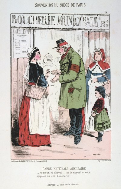 الحرس الوطني المساعد ، حصار باريس ، الحرب الفرنسية البروسية ، 1870-1871. بواسطة غير معروف
