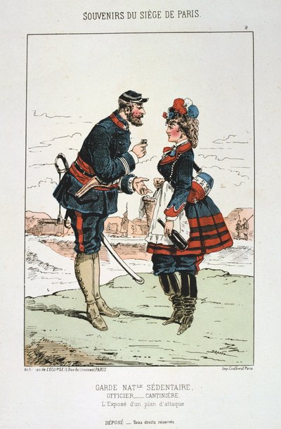 الحرس الوطني المستقر - ضابط كانتينير ، حصار باريس ، 1870-1871 بواسطة غير معروف