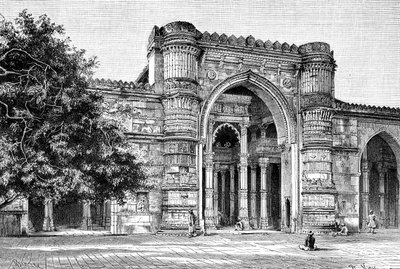 بوابة المسجد الكبير في أحمد آباد ، الهند ، 1895 بواسطة غير معروف