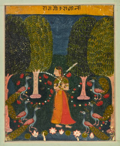 جوري راجيني ، ورقة من Ragamala ، كاليفورنيا. 1625-1630. بواسطة غير معروف