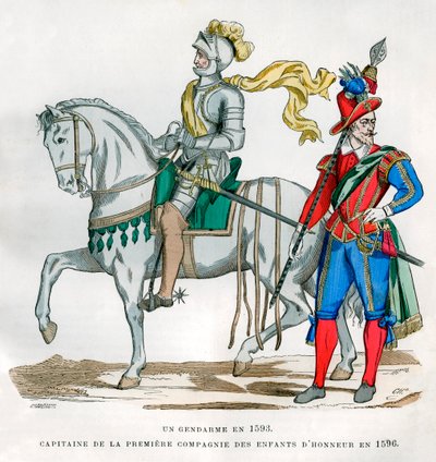 الدرك ، 1583 ، وقائد أول شركة Enfants dHonneur ، 1596 1882-1884 بواسطة غير معروف