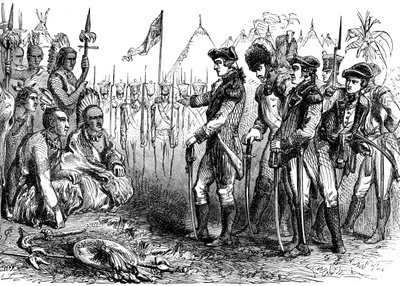 الجنرال بورجوين يخاطب الهنود ، 1777 ج 1880 بواسطة غير معروف