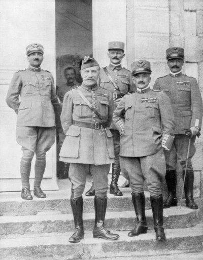 اجتماع الجنرال دياز والجنرال فوش في المقر الإيطالي ، إيطاليا ، 2 مايو 1918 بواسطة غير معروف