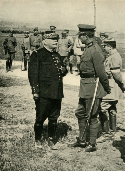 الجنرال جوزيف جوفر والملك ألبرت الأول ، الحرب العالمية الأولى ، c1915 ، c1920. بواسطة غير معروف