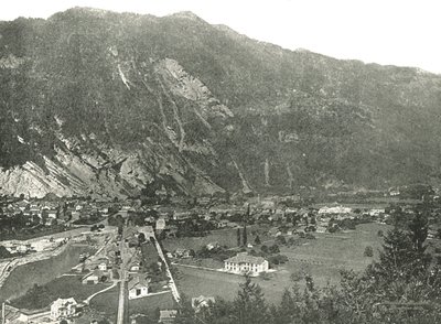 منظر عام لمدينة إنترلاكن ، سويسرا ، 1895. بواسطة غير معروف