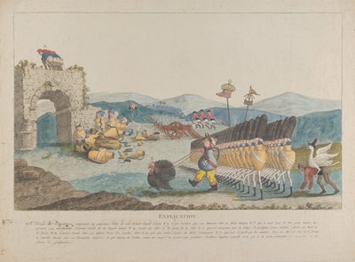 جورج الثالث يقود جيش الأباريق 1794. بواسطة غير معروف