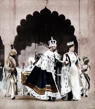 جورج الخامس والملكة ماري في دلهي ، الهند ، 1911 ، 1935. بواسطة غير معروف