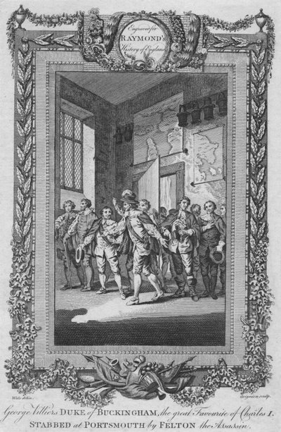 طعن جورج فيليرز ، دوق باكنغهام ، المفضل العظيم لتشارلز الأول ، c1787 بواسطة غير معروف