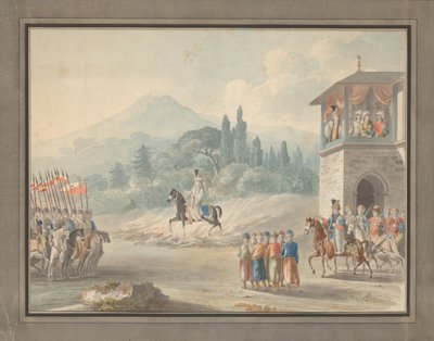 مراجعة سلاح الفرسان الجورجي ، ج. 1780 بواسطة غير معروف
