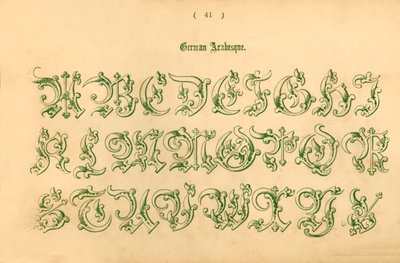 أرابيسك الألماني ، 1862 بواسطة غير معروف