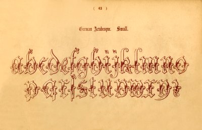 الأرابيسك الألماني. صغير ، 1862 بواسطة غير معروف