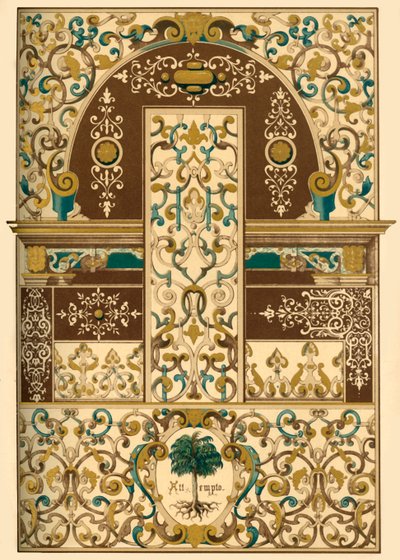 عصر النهضة الألمانية ، لوحة السقف والجدران ، 1898. بواسطة غير معروف