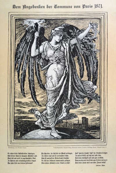 الرمز الألماني لكومونة باريس ، 1871. بواسطة غير معروف