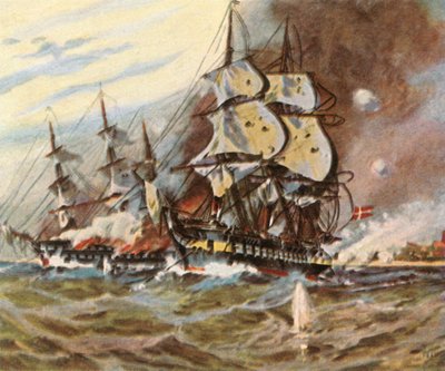 هجوم بطارية ألماني من الشاطئ في إكرنفورد ، 5 أبريل 1849 ، 1936. بواسطة غير معروف