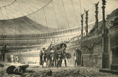 المصارعون تحية الإمبراطور قبل الانضمام إلى القتال ، 1890. بواسطة غير معروف