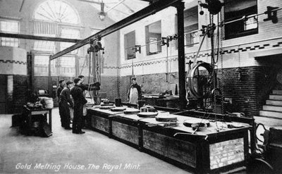 Gold Melting House ، The Royal Mint ، Tower Hill ، لندن ، أوائل القرن العشرين بواسطة غير معروف