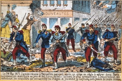 جنود الحكومة يتقدمون إلى باريس لقمع الكومونة ، 24 مايو 1871 بواسطة غير معروف