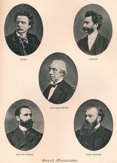 الموسيقيون العظماء - اللوحة التاسعة ، 1895 بواسطة غير معروف