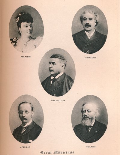 الموسيقيون العظماء - اللوحة الرابعة عشرة ، 1895 بواسطة غير معروف