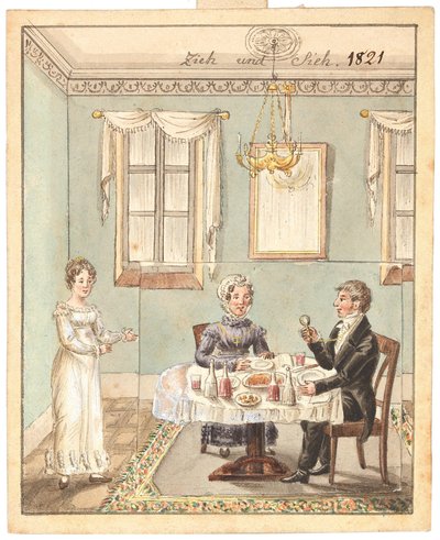 بطاقة تهنئة ، 1821. بواسطة غير معروف