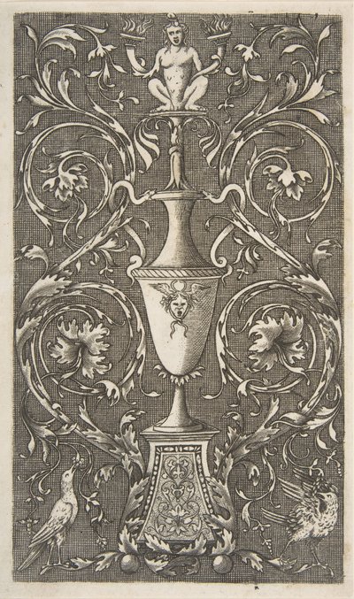 بشعة مع إناء ، والطيور ومخطوطات الأقنثة ، كاليفورنيا. 1515-1600. بواسطة غير معروف