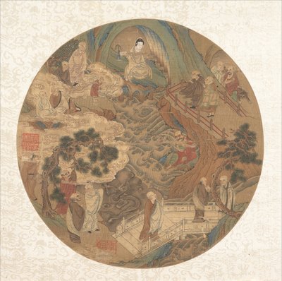 Guanyin والستة عشر luohans ، القرنين السادس عشر والسابع عشر. بواسطة غير معروف