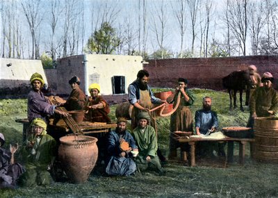 أعمال تضميد الأمعاء ، بخارى ، أوزبكستان ، c1890 بواسطة غير معروف