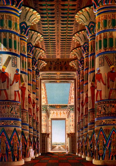قاعة الأعمدة ، الكرنك ، مصر ، 1908-1909 بواسطة غير معروف