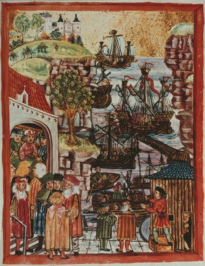 السفن الهانزية 1497 - إضاءة. بواسطة غير معروف