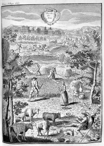 حصاد التبن ، 1775 بواسطة غير معروف